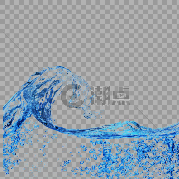 透明水滴和水元素图片素材免费下载