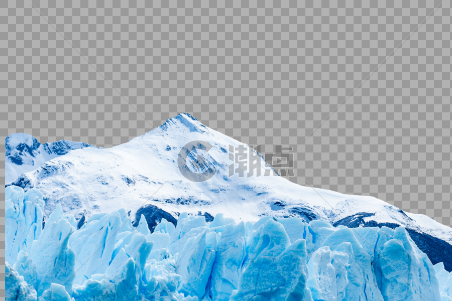 清爽冰山背景元素图片素材免费下载