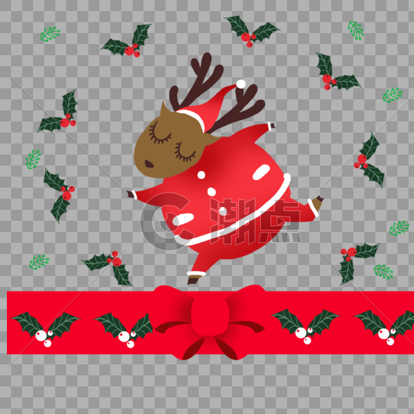 圣诞麋鹿装饰素材图片素材免费下载