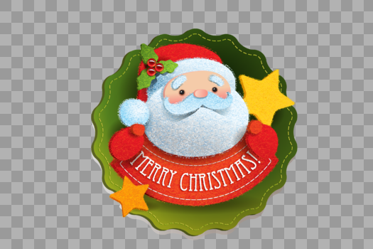 毛绒质感圣诞老人图片素材免费下载