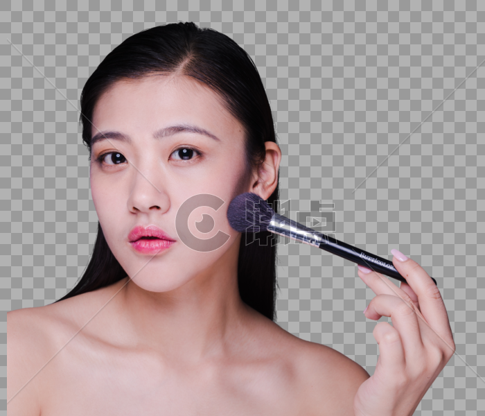 气质文静美女粉刷化妆人像图片素材免费下载