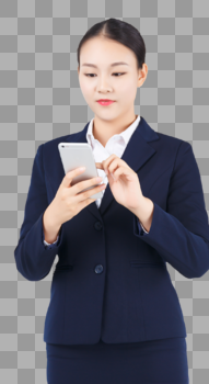 商务职业女性玩手机形象图片素材免费下载