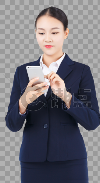 商务职业女性玩手机形象图片素材免费下载