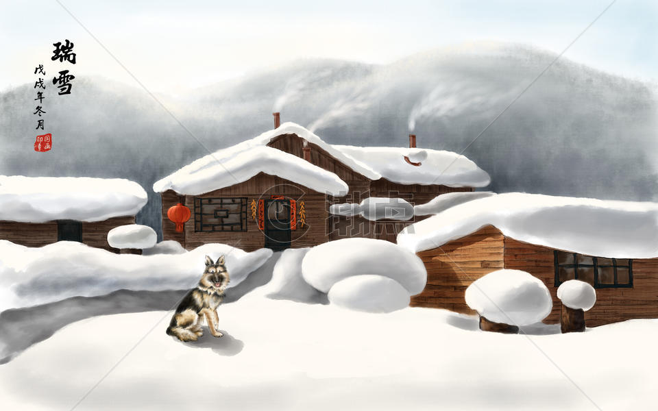 北极村雪景图片素材免费下载