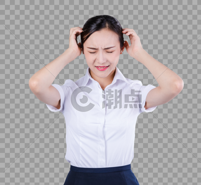 商务女士痛苦难受情绪表现设计元素1733*1594图片素材免费下载-编号217901-潮点视频