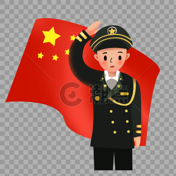 中国军人卡通形象图片素材免费下载