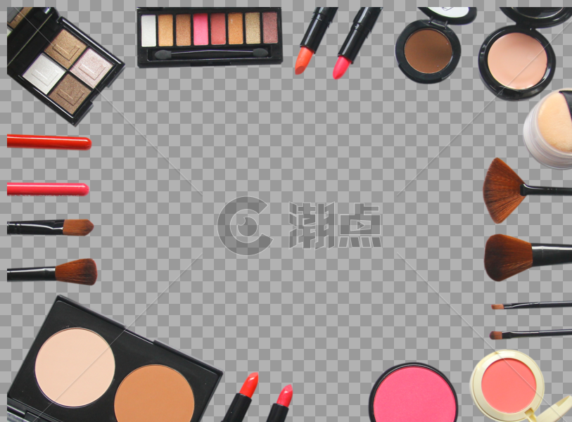 时尚美妆化妆品边框图片素材免费下载