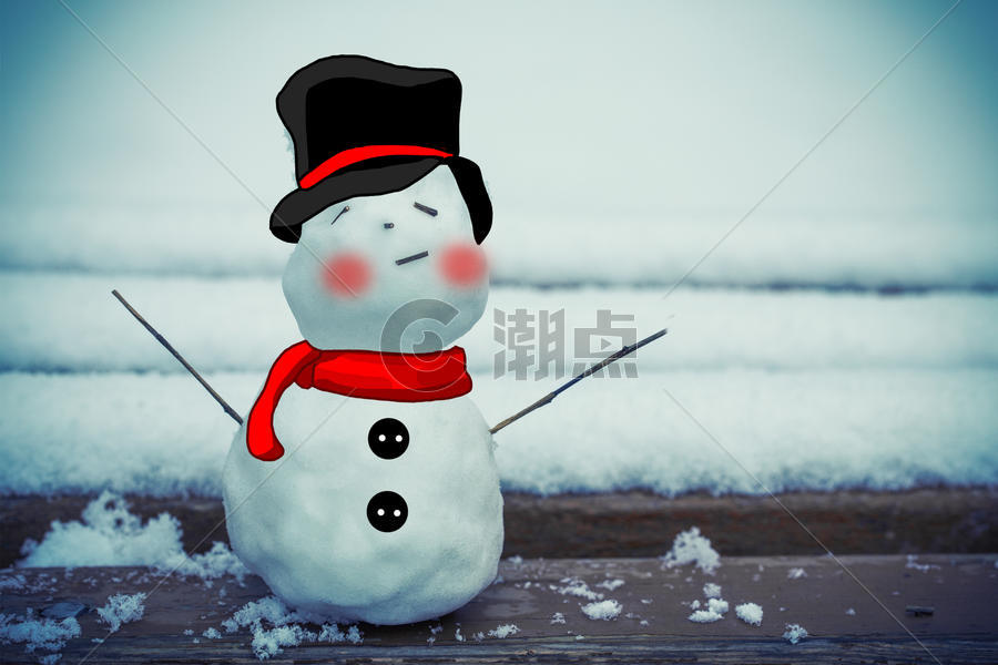 可爱的小雪人图片素材免费下载
