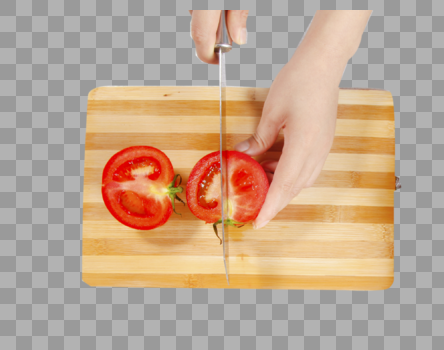 切西红柿图片素材免费下载
