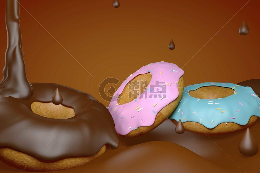 巧克力甜甜圈图片素材免费下载