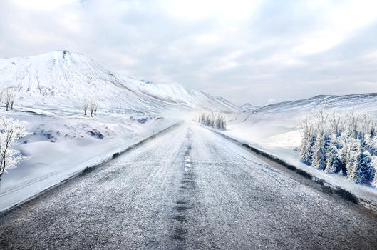 冬季的公路图片素材免费下载