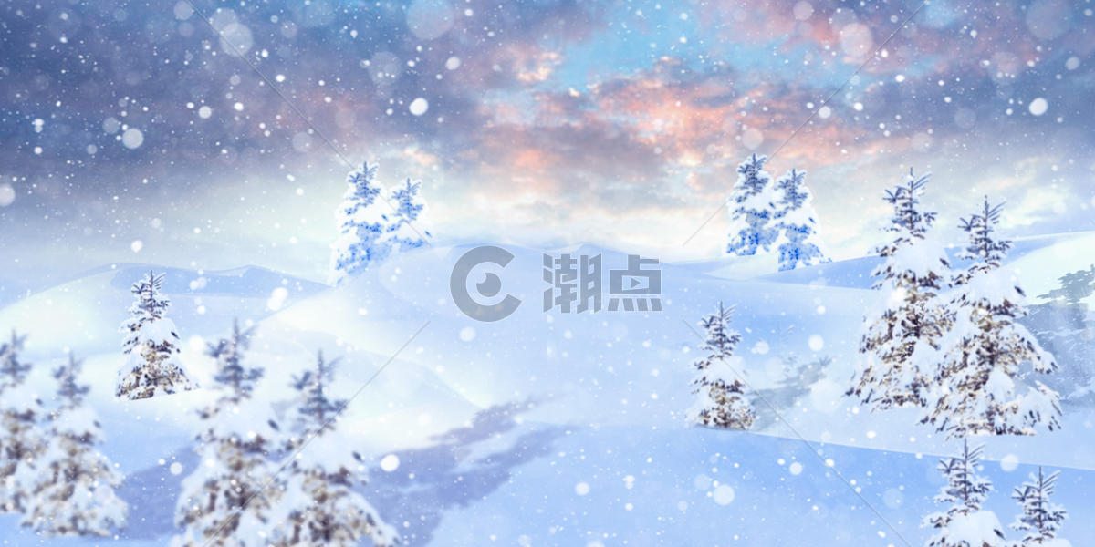 雪中的城堡图片素材免费下载