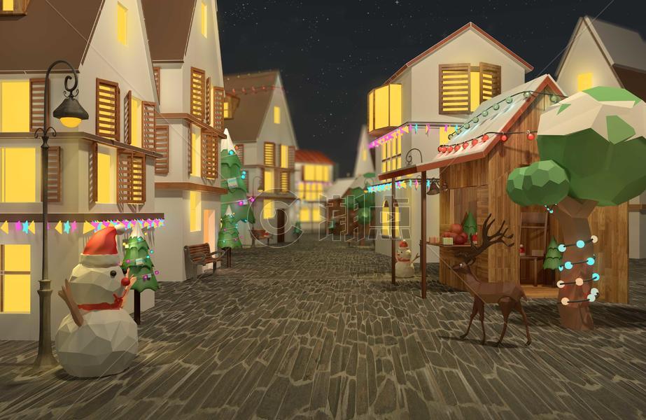 圣诞街景图片素材免费下载