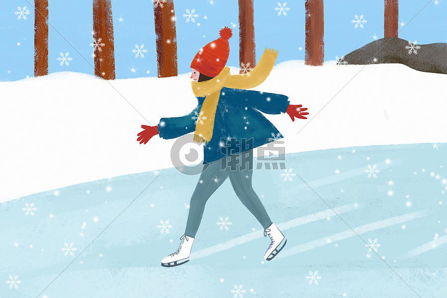 滑冰女孩图片素材免费下载