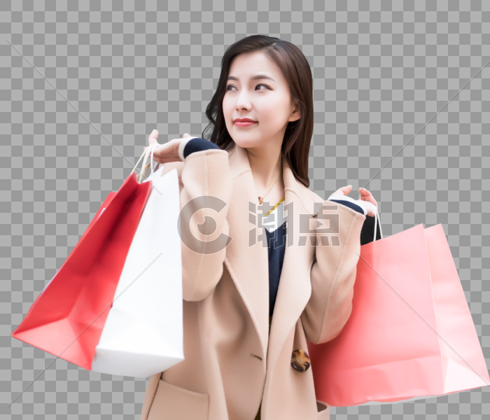 女性户外消费购物逛街图片素材免费下载