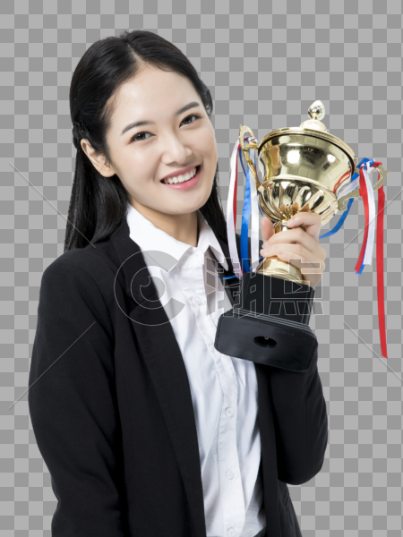 商务女性获奖胜利图片素材免费下载
