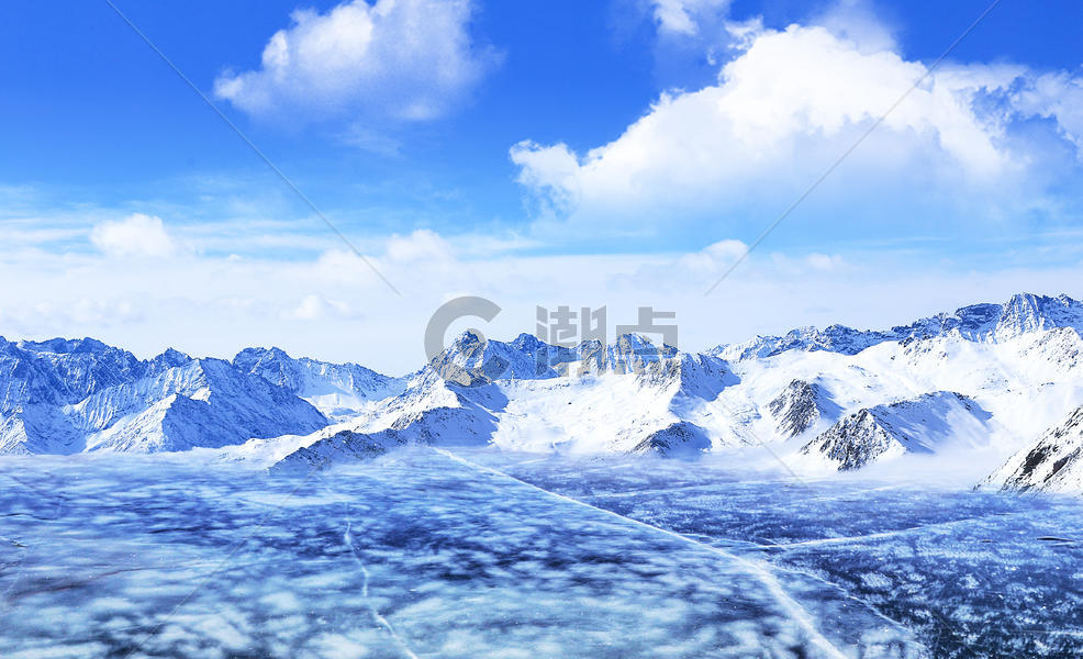 冬季冰面图片素材免费下载