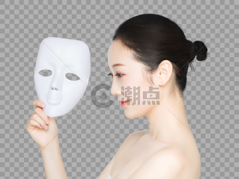 戴面具的美女图片素材免费下载