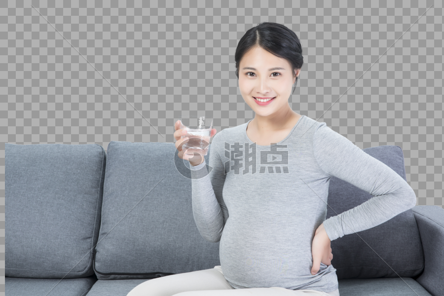 孕妇喝水图片素材免费下载