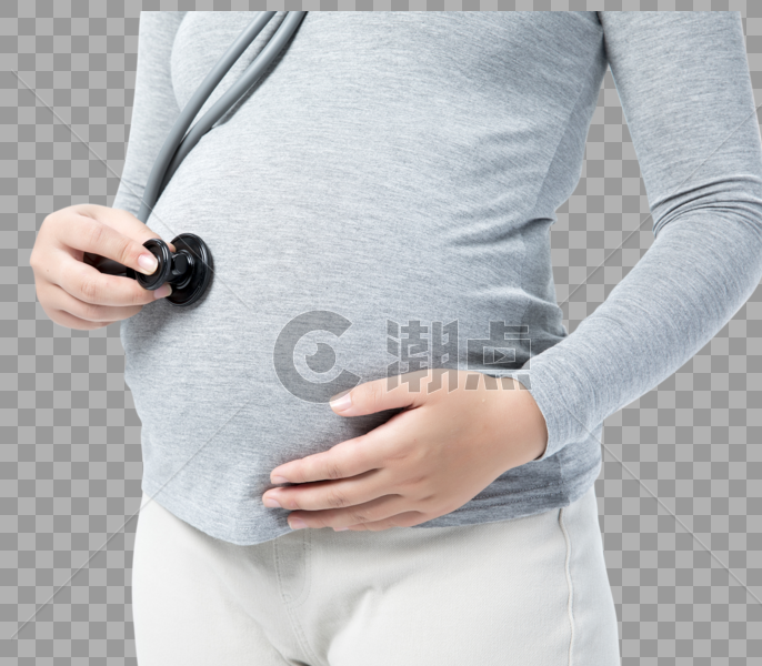 孕妇听肚子图片素材免费下载