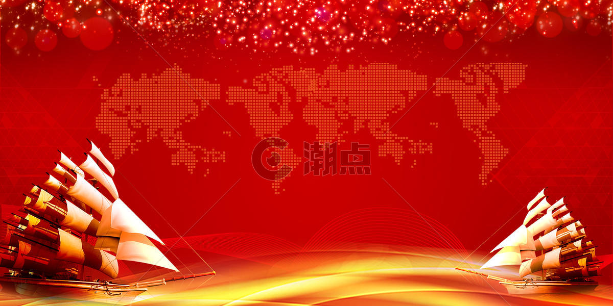 红色喜庆年会风图片素材免费下载