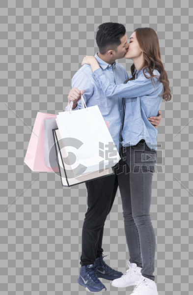 购物的情侣图片素材免费下载