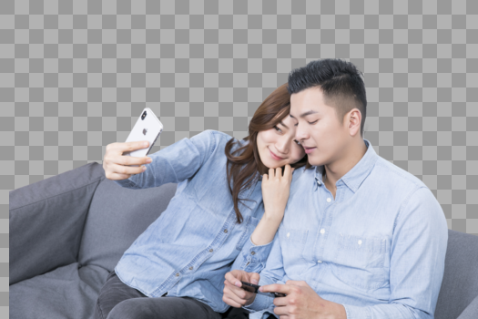 情侣一起玩手机图片素材免费下载