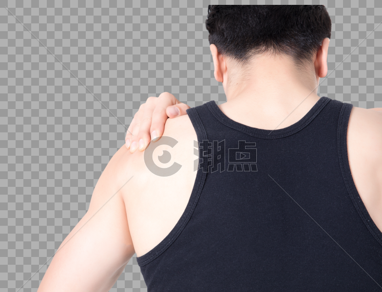 运动健身男性肩膀疼图片素材免费下载