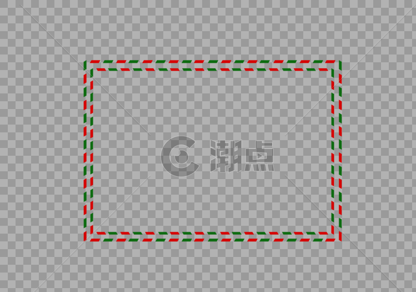 圣诞节红绿拼接框架图片素材免费下载
