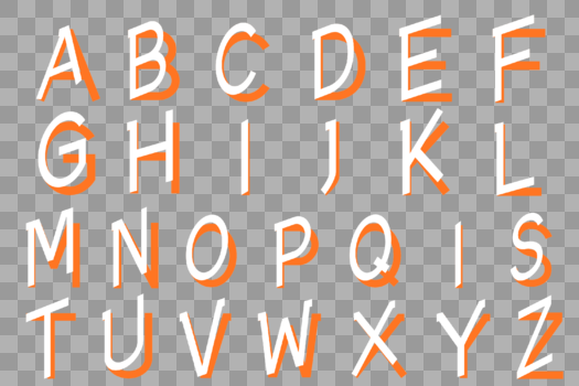 创意英文字母折叠字体图片素材免费下载
