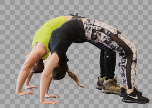 男女瑜伽柔韧锻炼图片素材免费下载