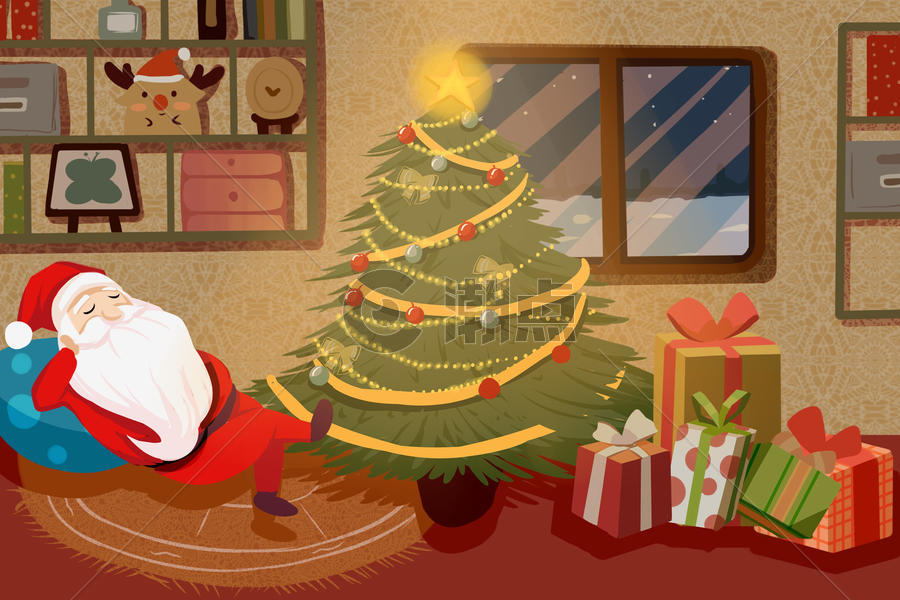 圣诞节圣诞老人插画图片素材免费下载