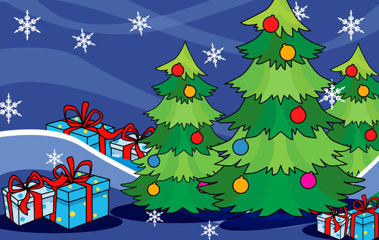圣诞节之圣诞树和礼物图片素材免费下载