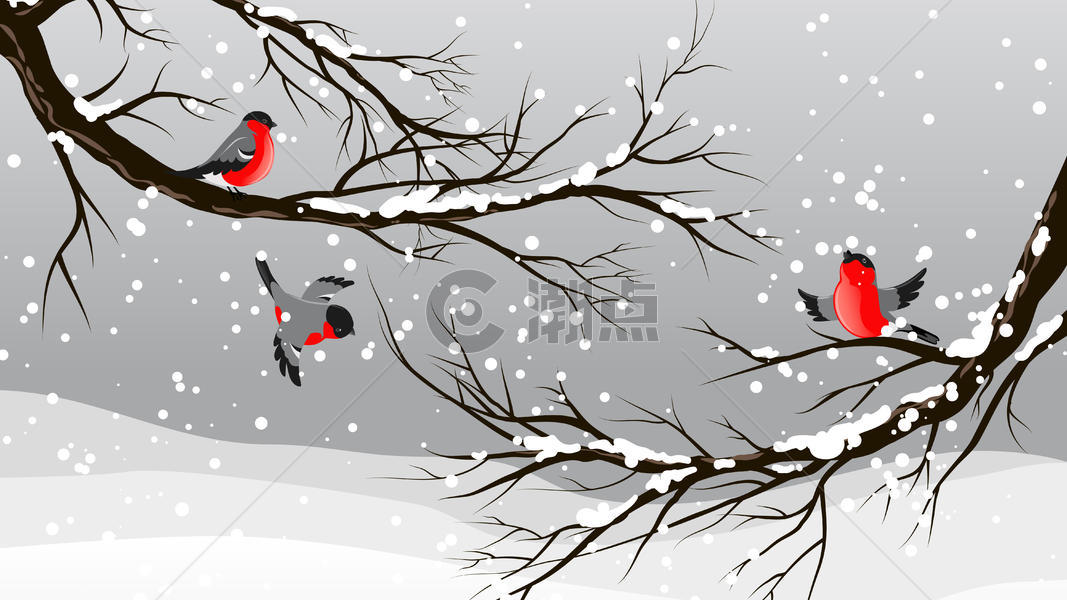 中国风雪景图片素材免费下载