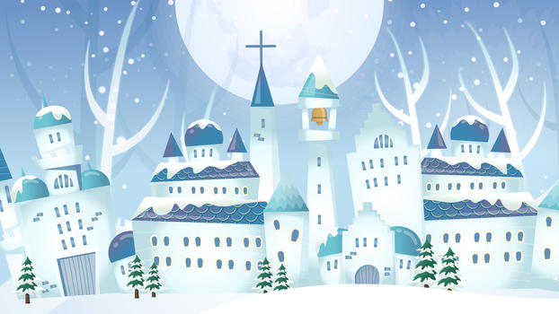冬天城堡图片素材免费下载