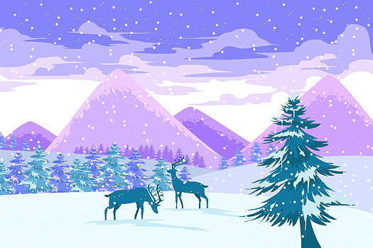 唯美冬天雪景图片素材免费下载