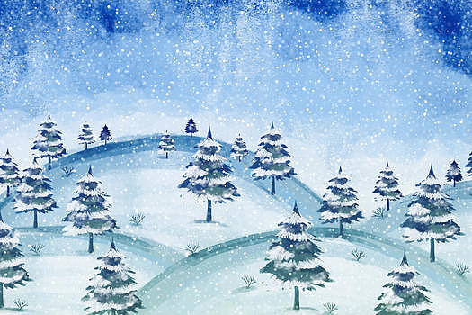 二十四小节唯美冬至雪景图片素材免费下载
