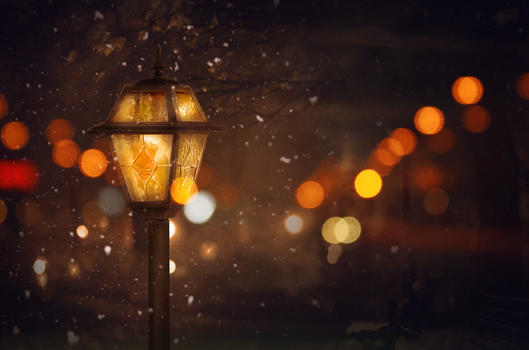 冬季雪夜图片素材免费下载