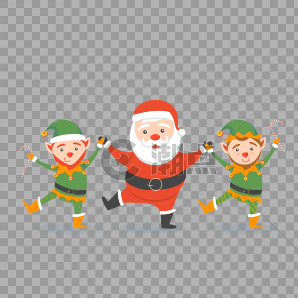 跳舞的圣诞老人图片素材免费下载