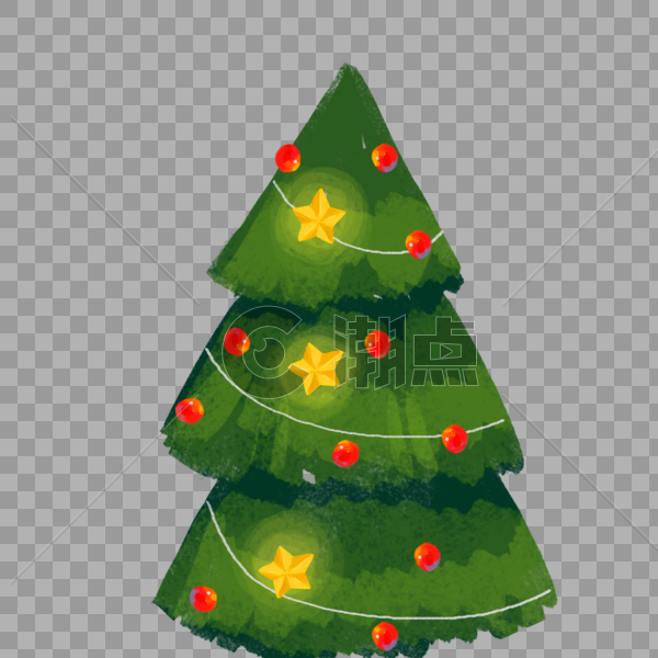 圣诞树上的灯光图片素材免费下载