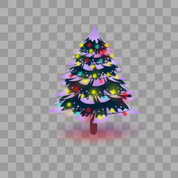 彩色圣诞树图片素材免费下载