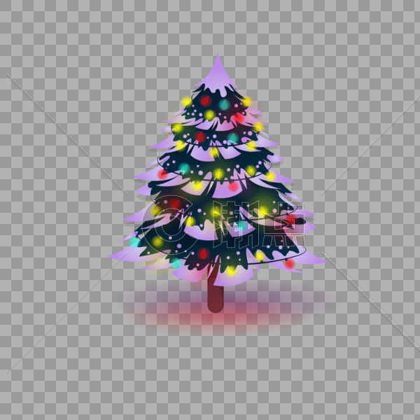彩色圣诞树图片素材免费下载