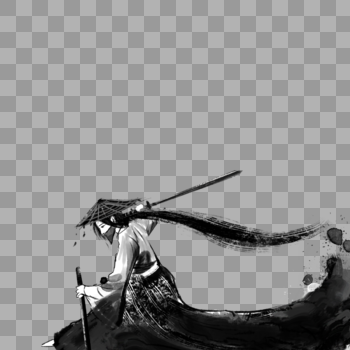 拔剑的剑客图片素材免费下载