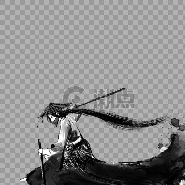 拔剑的剑客图片素材免费下载
