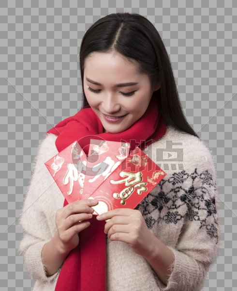 新年发红包的女人设计元素1000*1224图片素材免费下载-编号234901-潮点视频