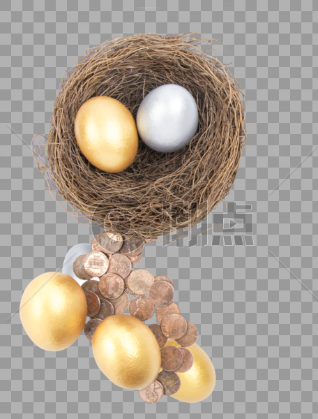 鸟巢里的金鸡蛋图片素材免费下载