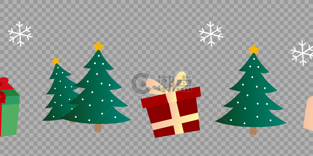 圣诞节礼物和圣诞树图片素材免费下载