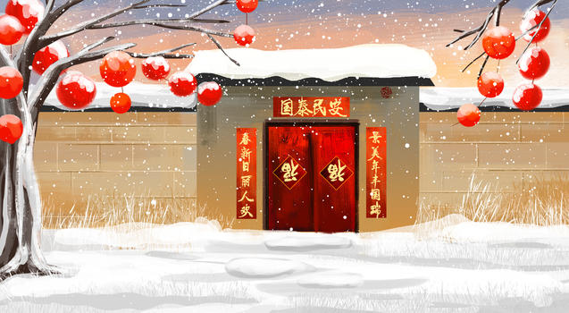 春节红灯笼插画图片素材免费下载
