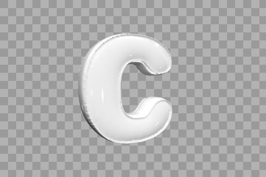 3D可爱气球字母C图片素材免费下载