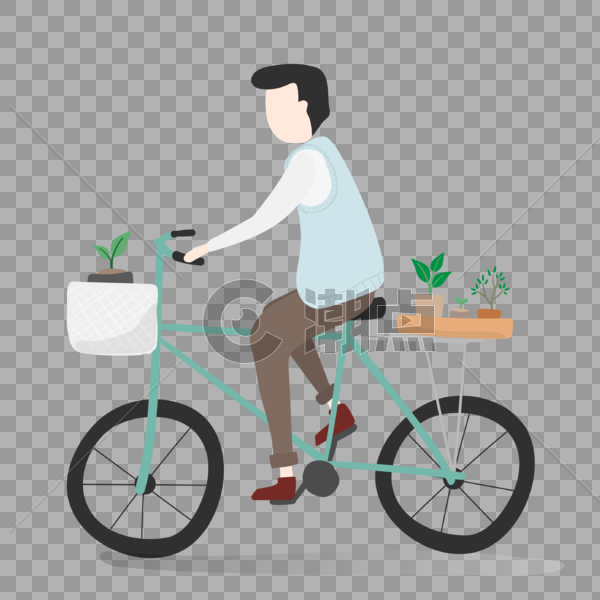 骑自行车绿色环保图片素材免费下载